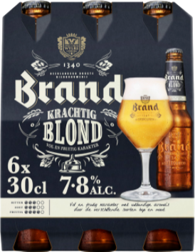 Brand Krachtig Blond sixpack met flesjes van 30cl Brand Krachtig Blond sixpack met flesjes van 30cl